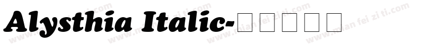 Alysthia Italic字体转换